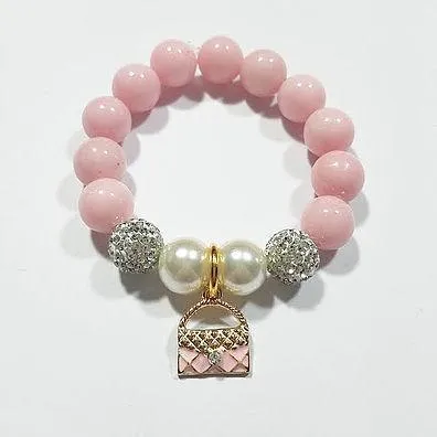 Heart Me Pink Pearl Bracelets