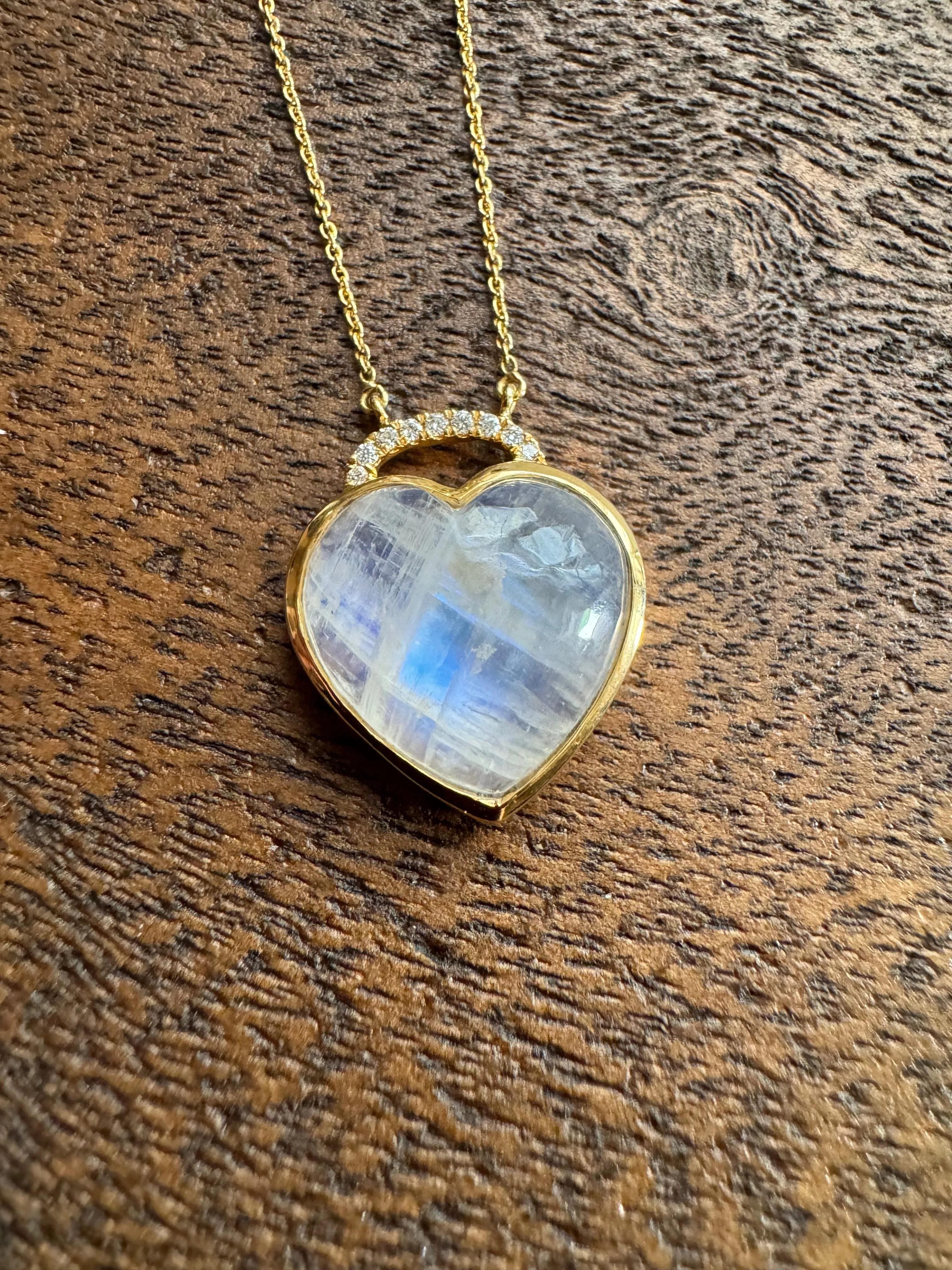 Heart Moonstone Pendant