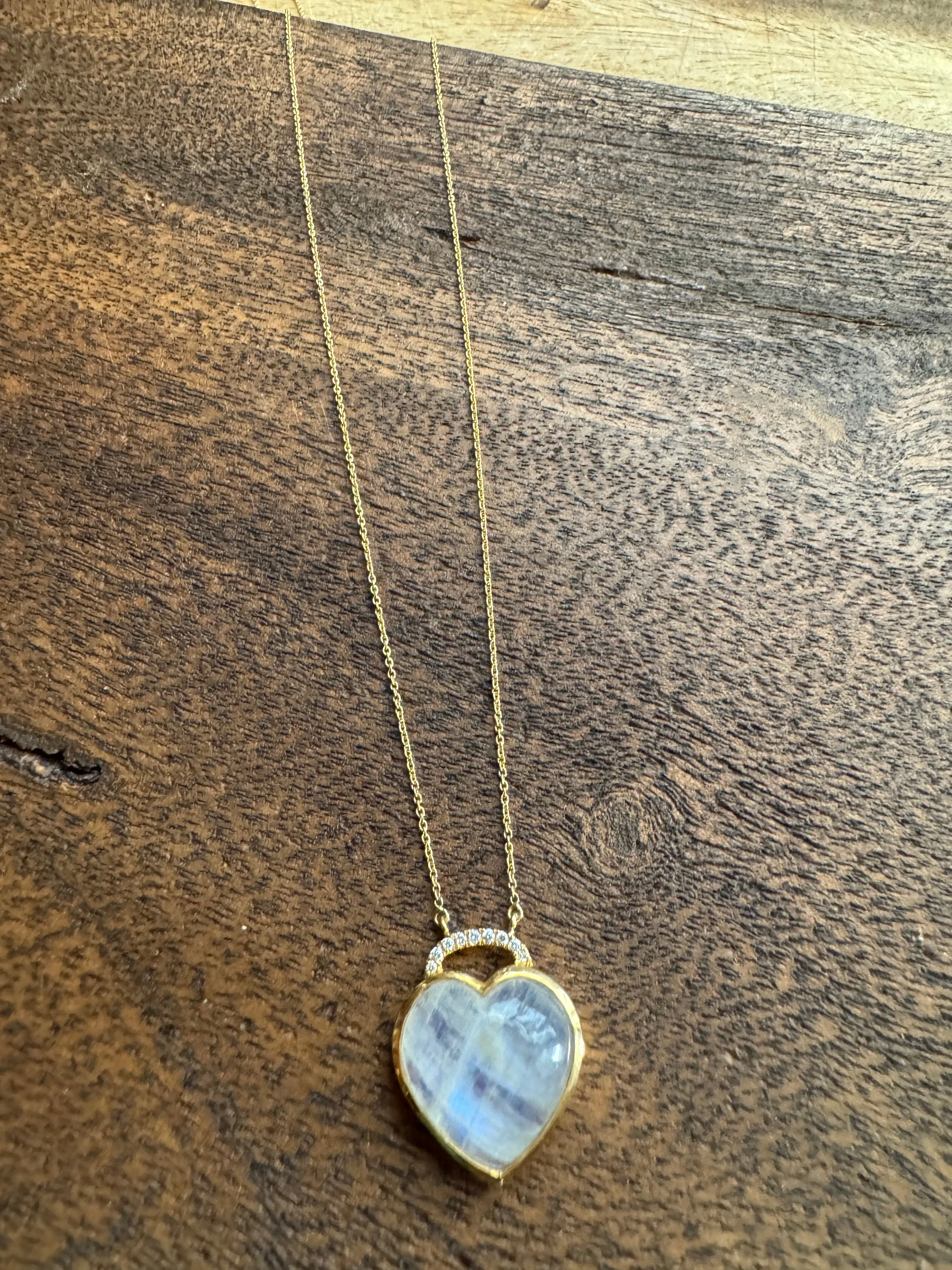 Heart Moonstone Pendant