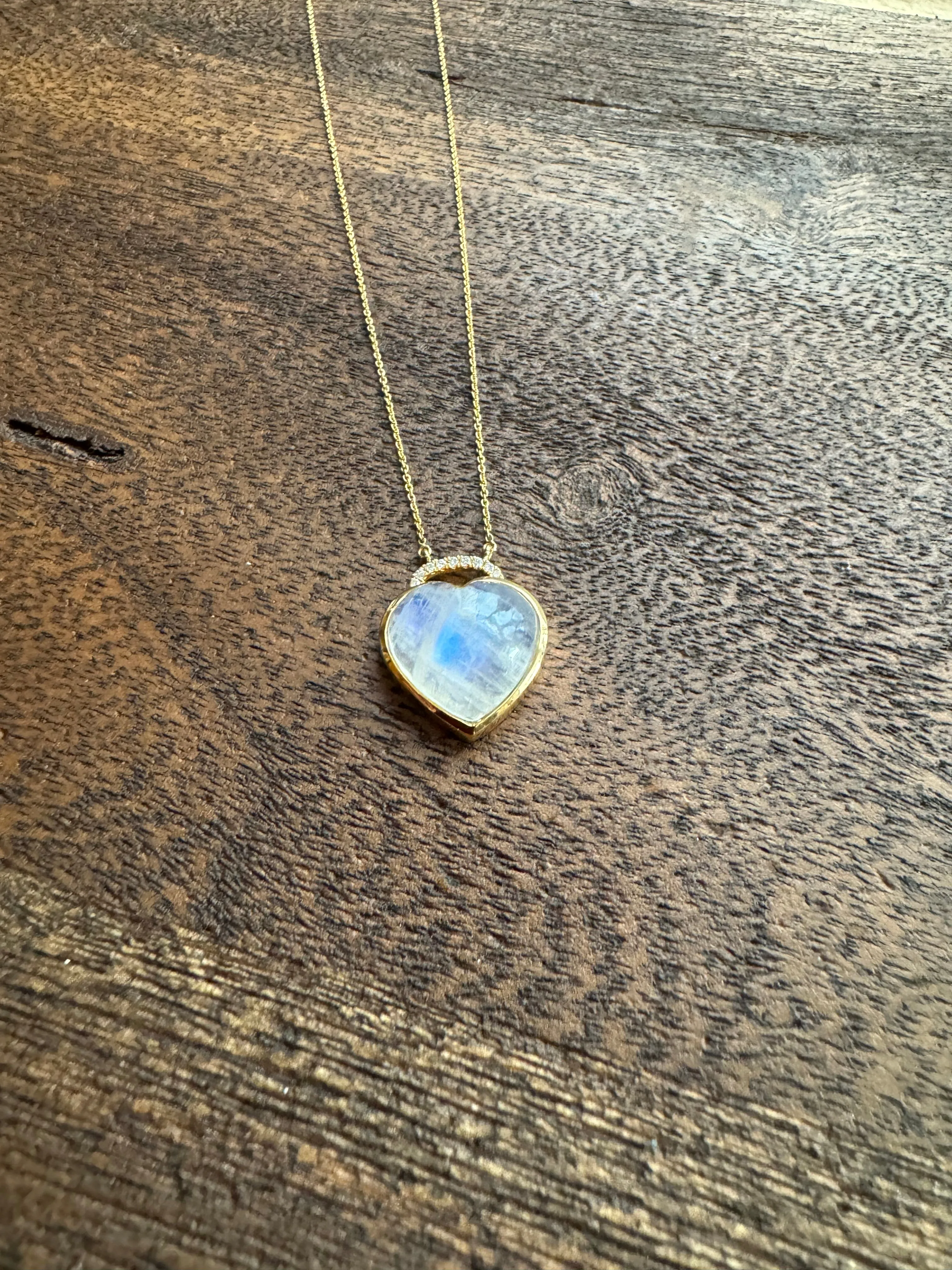 Heart Moonstone Pendant