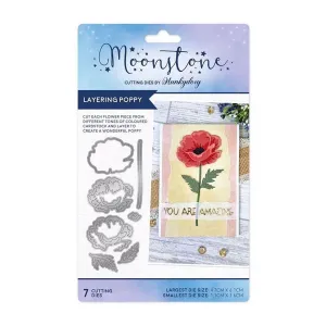 Hunkydory Moonstone Dies - Layering Poppies