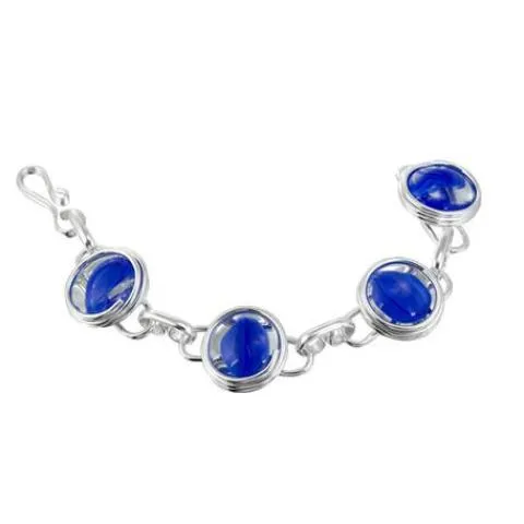 Infinity Bracelet - Blue Stripe