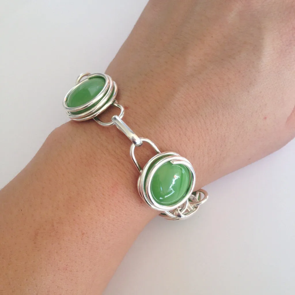 Infinity Bracelet - Green Opaque