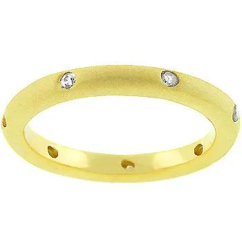 Johnna Matte Gold Eternity Wedding Band  | 1ct | 18k Gold