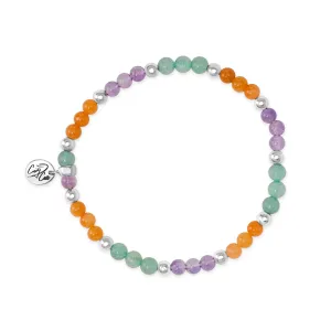 King Cake Signature Gemstone Stretch Bracelet