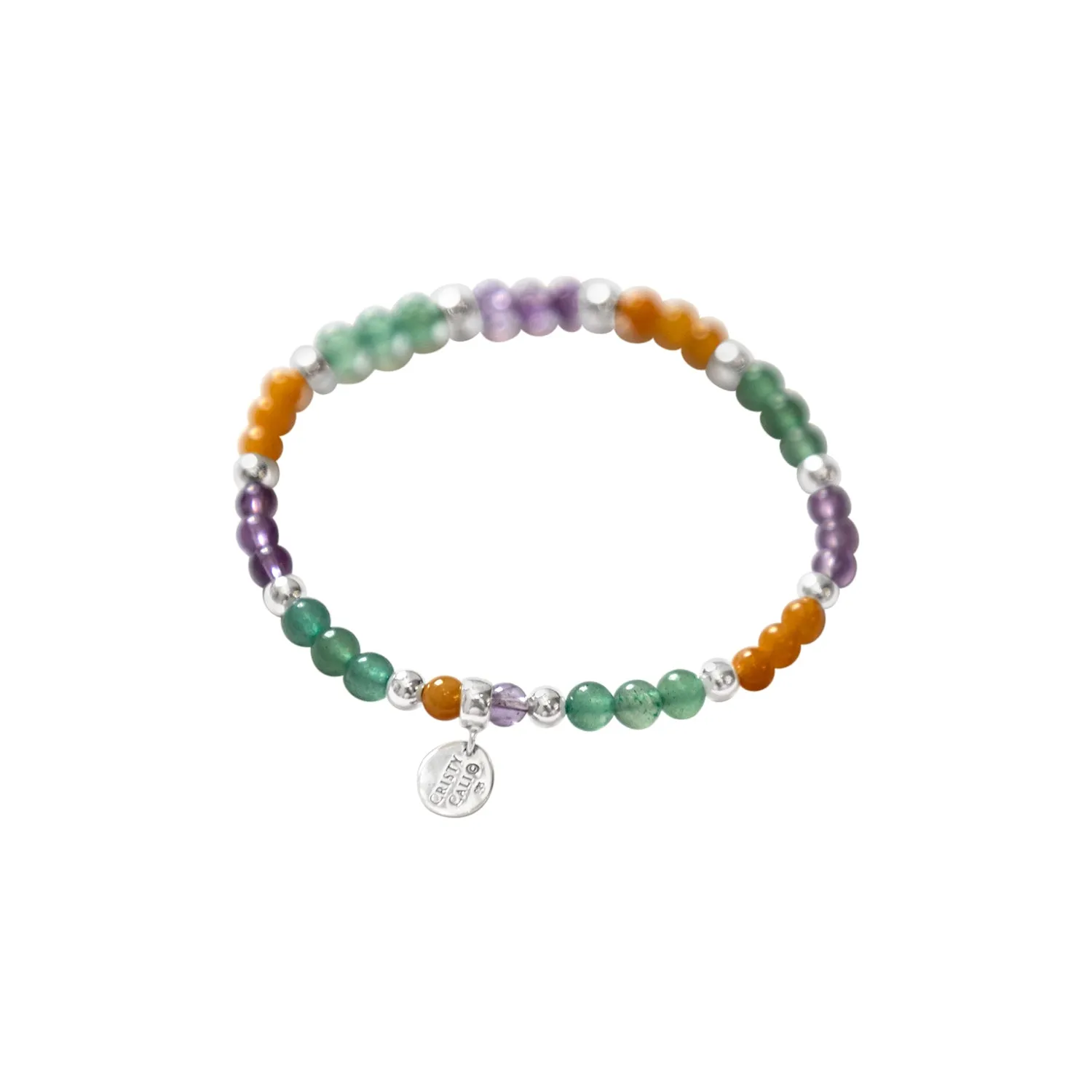 King Cake Signature Gemstone Stretch Bracelet