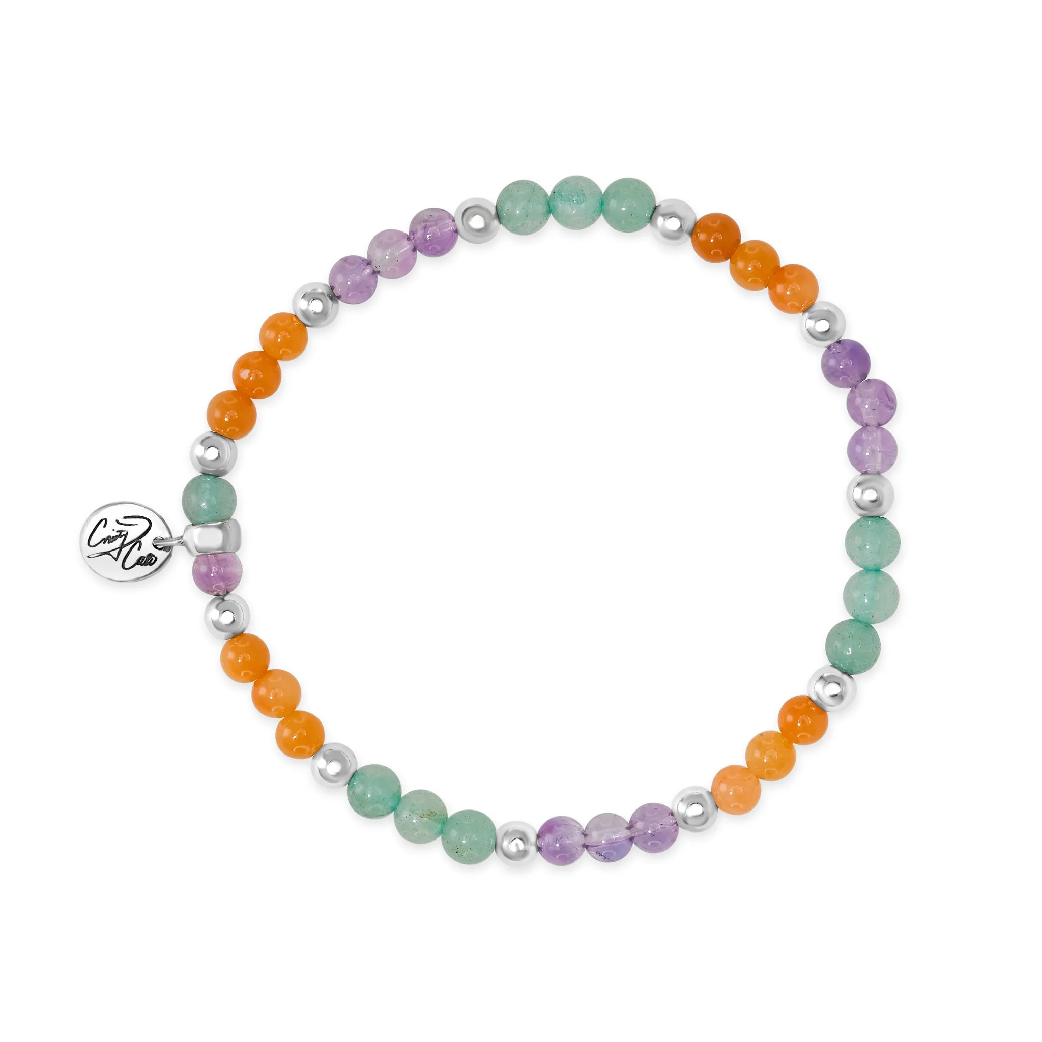 King Cake Signature Gemstone Stretch Bracelet