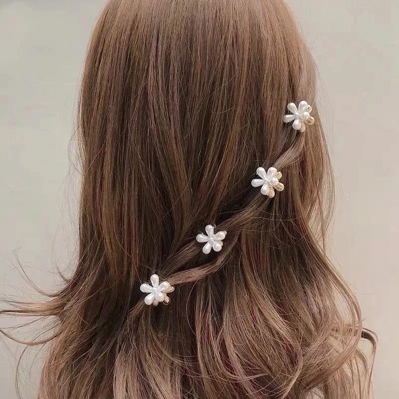 Korean Fashion Pearl Flower Hairpin