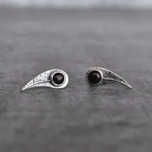 Leaf Bud - Black Onyx Studs