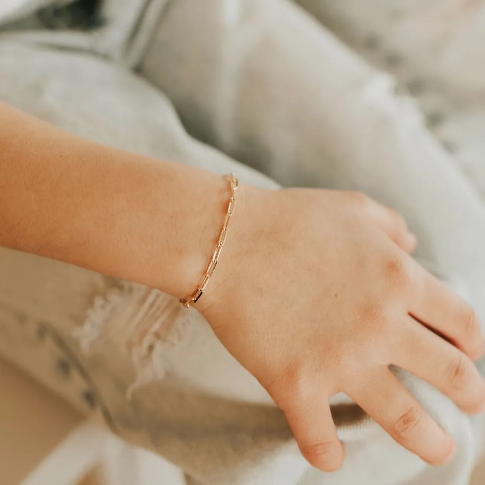 *Littles* Madeline Gold Filled Paperclip Bracelet