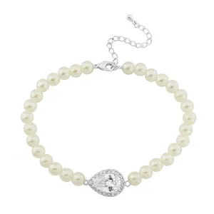 Malinda Pearl  and Crystal Bracelet