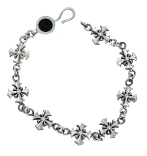 MARCOS - "PATONCE CROSS"  Bracelet in Silver