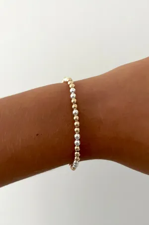 Mixed Metals Ball Bracelet