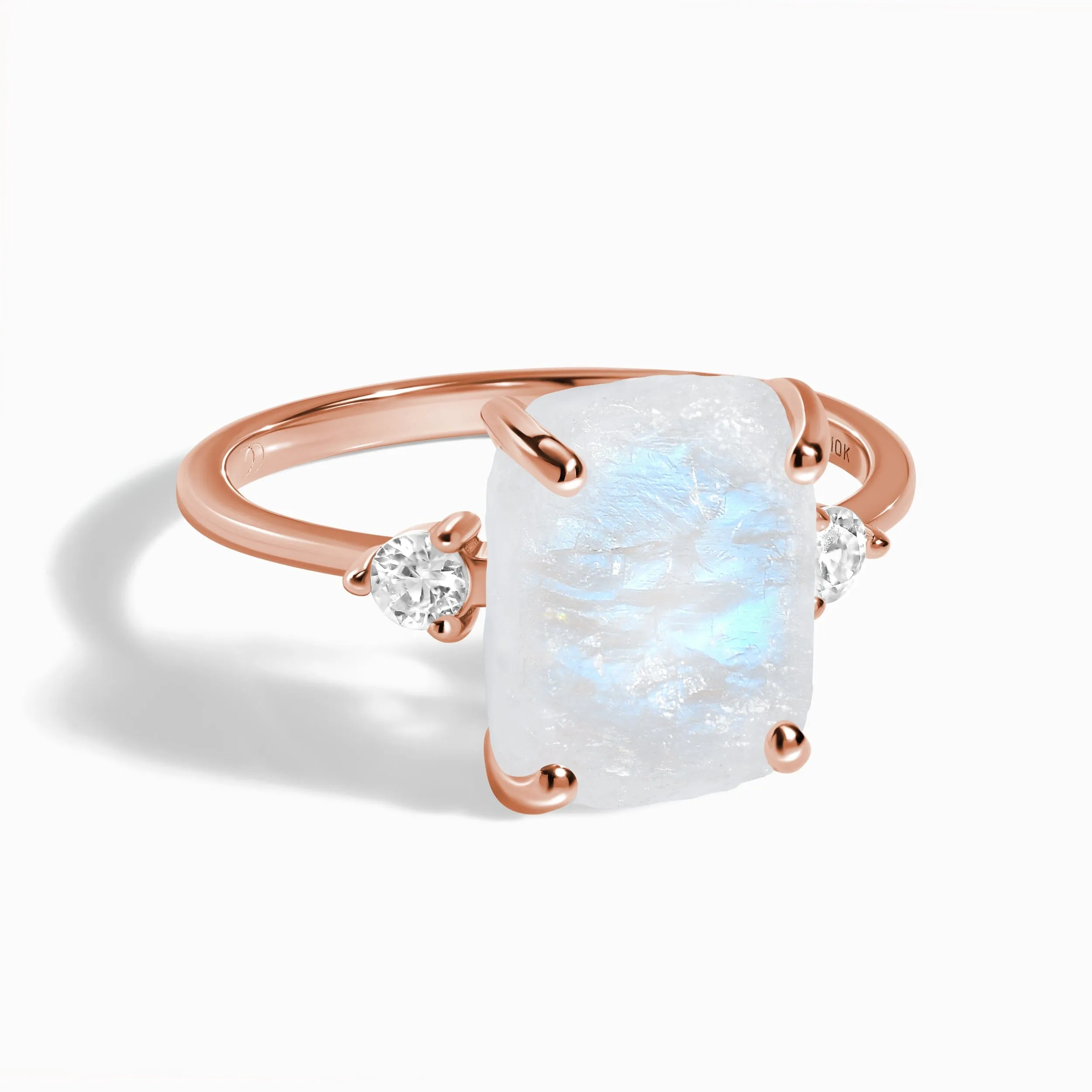 Moonstone Diamond Ring - Raw Allure