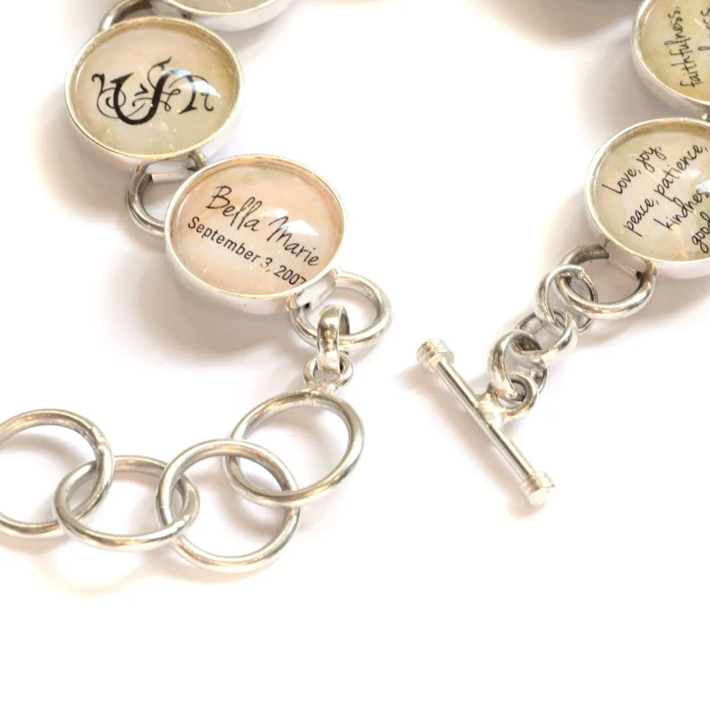 My Story - Silver-Plated Personalized Charm Bracelet