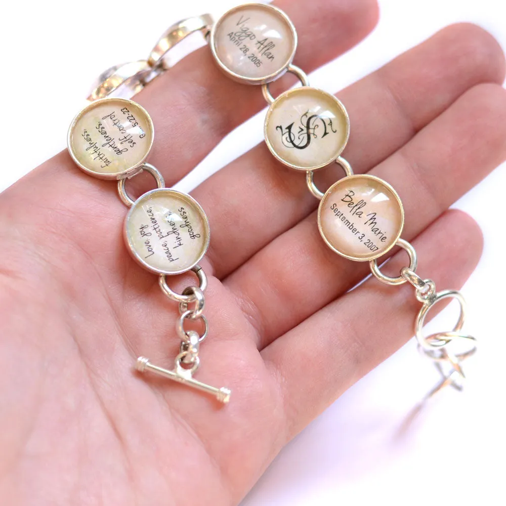 My Story - Silver-Plated Personalized Charm Bracelet