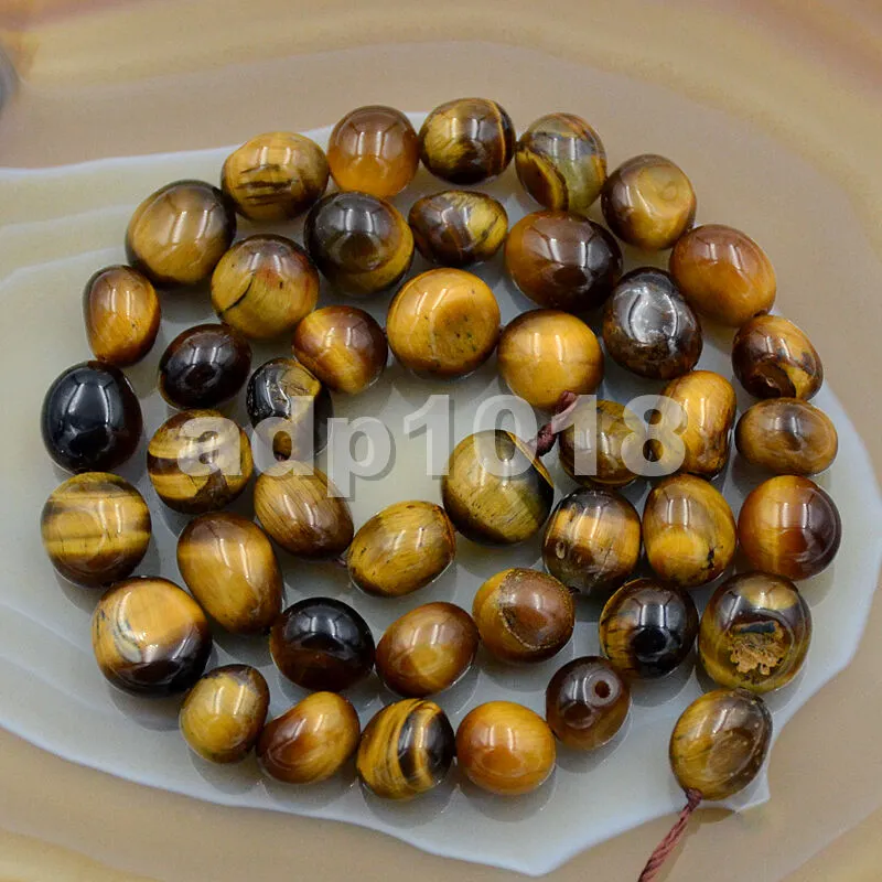 Natural Gemstone Freeform Potato 6x8-10x12mm Loose Beads on a 15.5" Strand