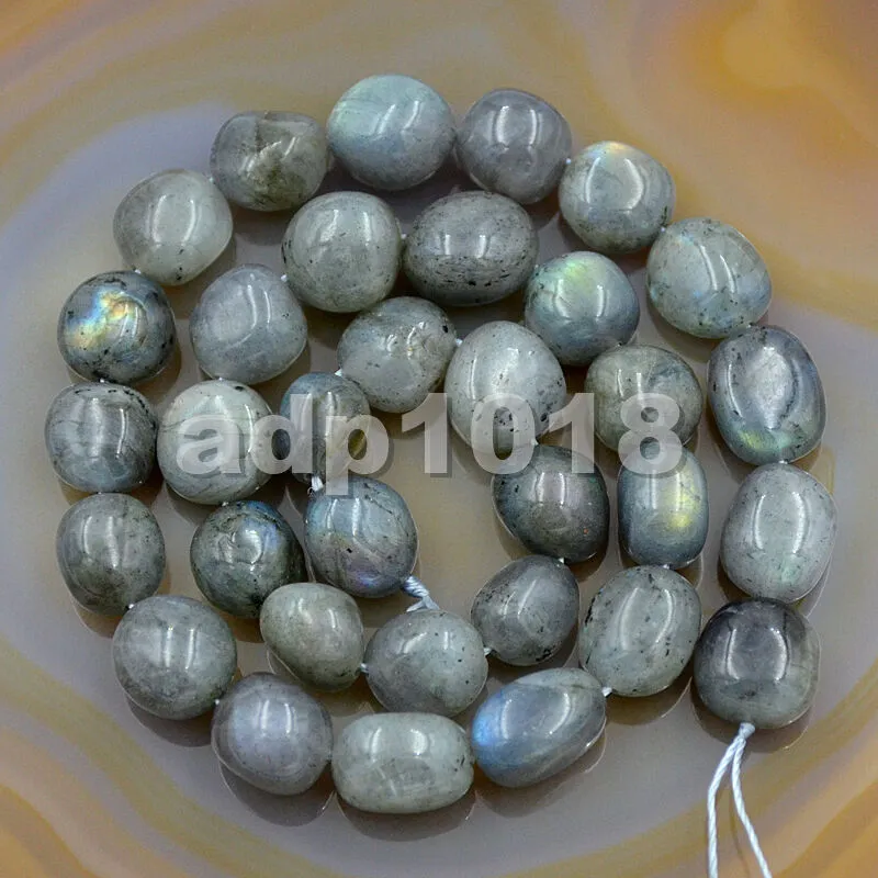 Natural Gemstone Freeform Potato 6x8-10x12mm Loose Beads on a 15.5" Strand