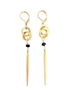 Onyx Spear Earrings