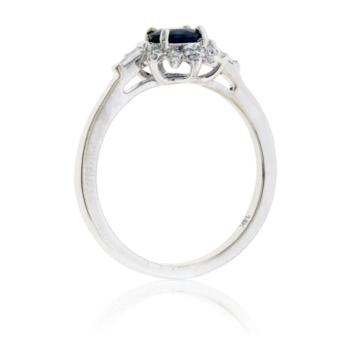 Oval Alexandrite & Diamond Classic Style Halo Ring