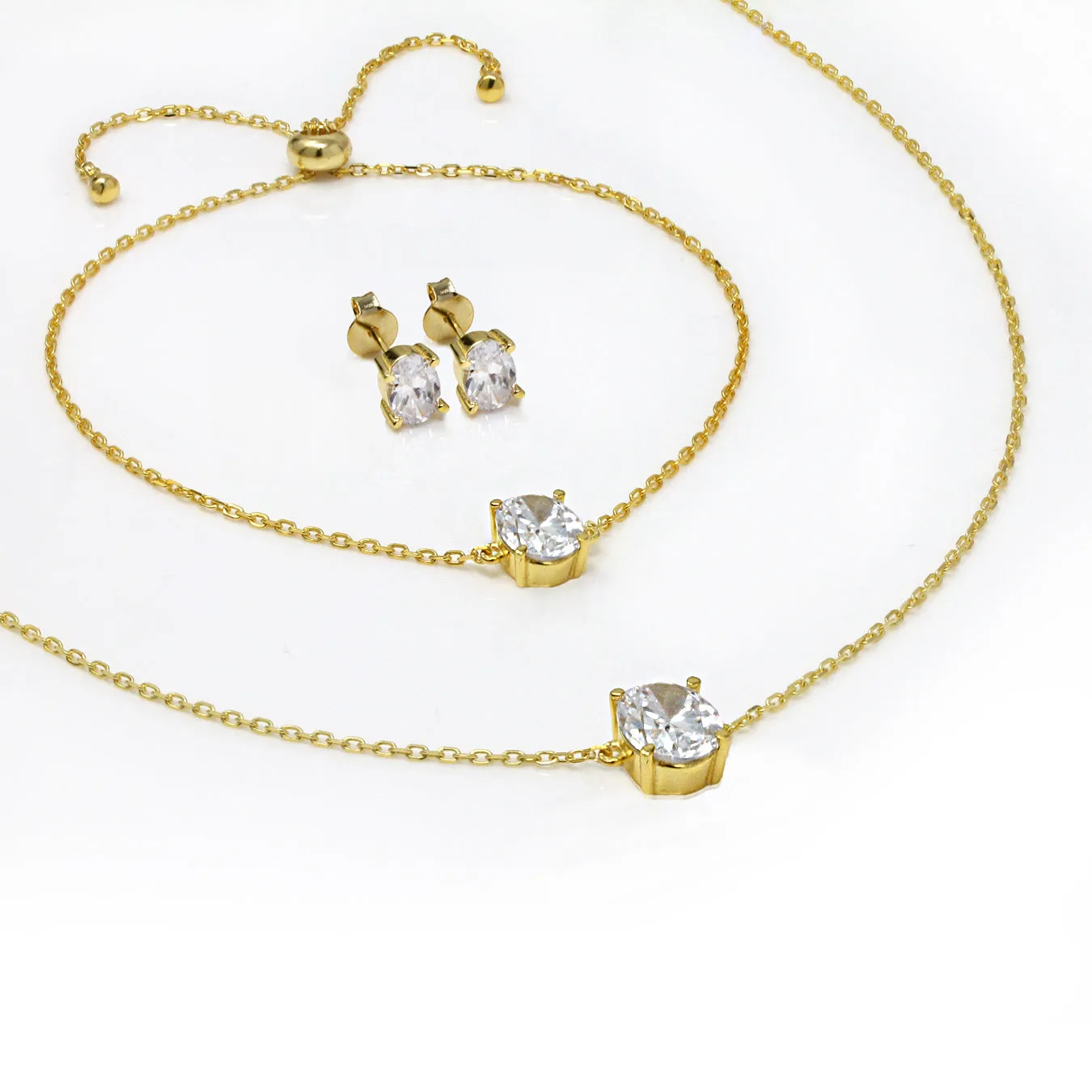 Oval Gold Set