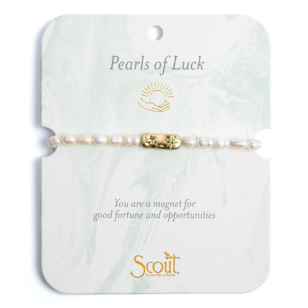 Pearl Affirmation Bracelet | Luck