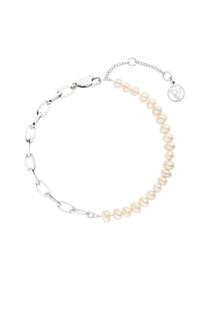 Pearl Bicycle Bracelet Silver