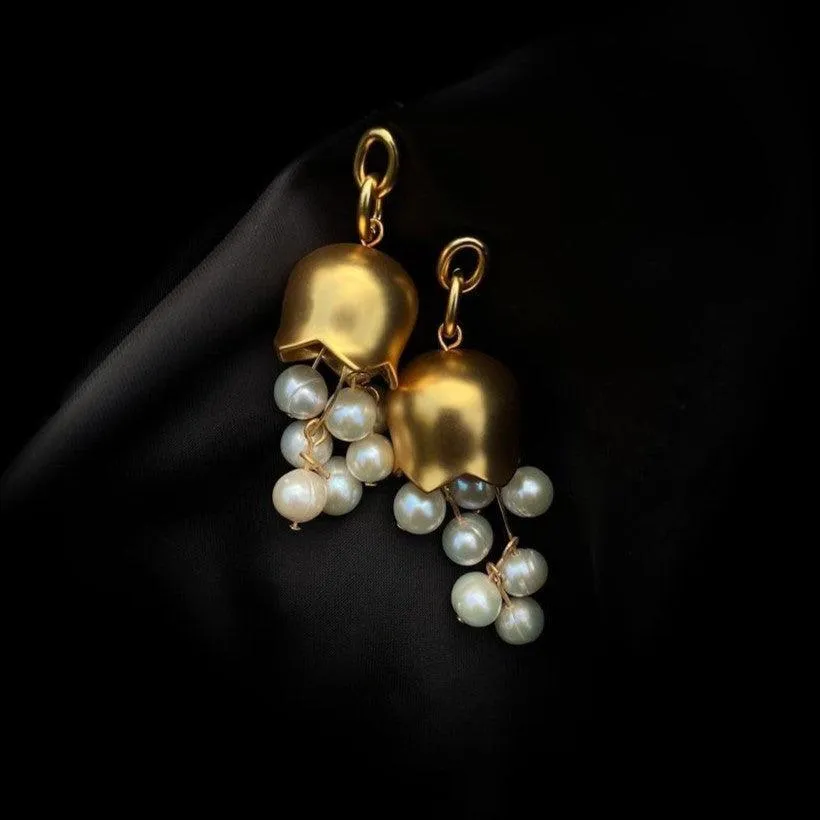 Pearl Drops Earrings Silver