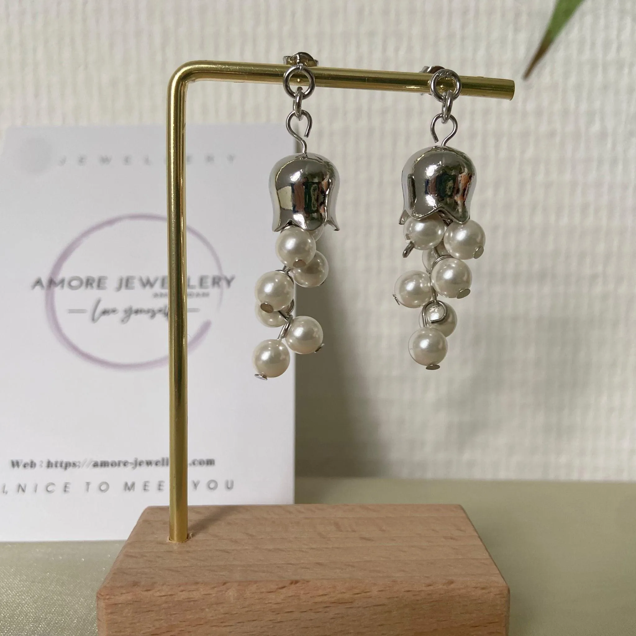 Pearl Drops Earrings Silver