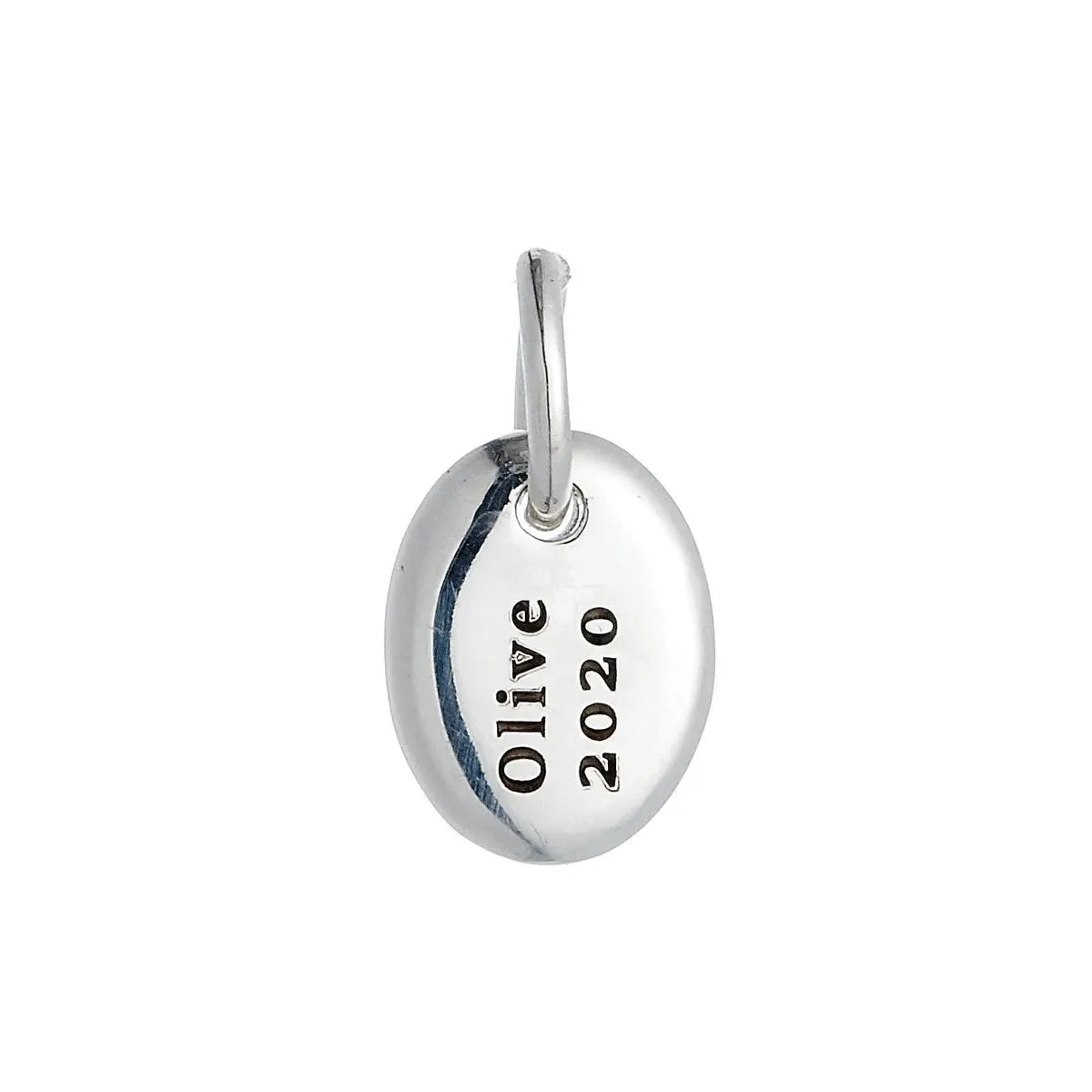 Pebble Personalised Silver Charm