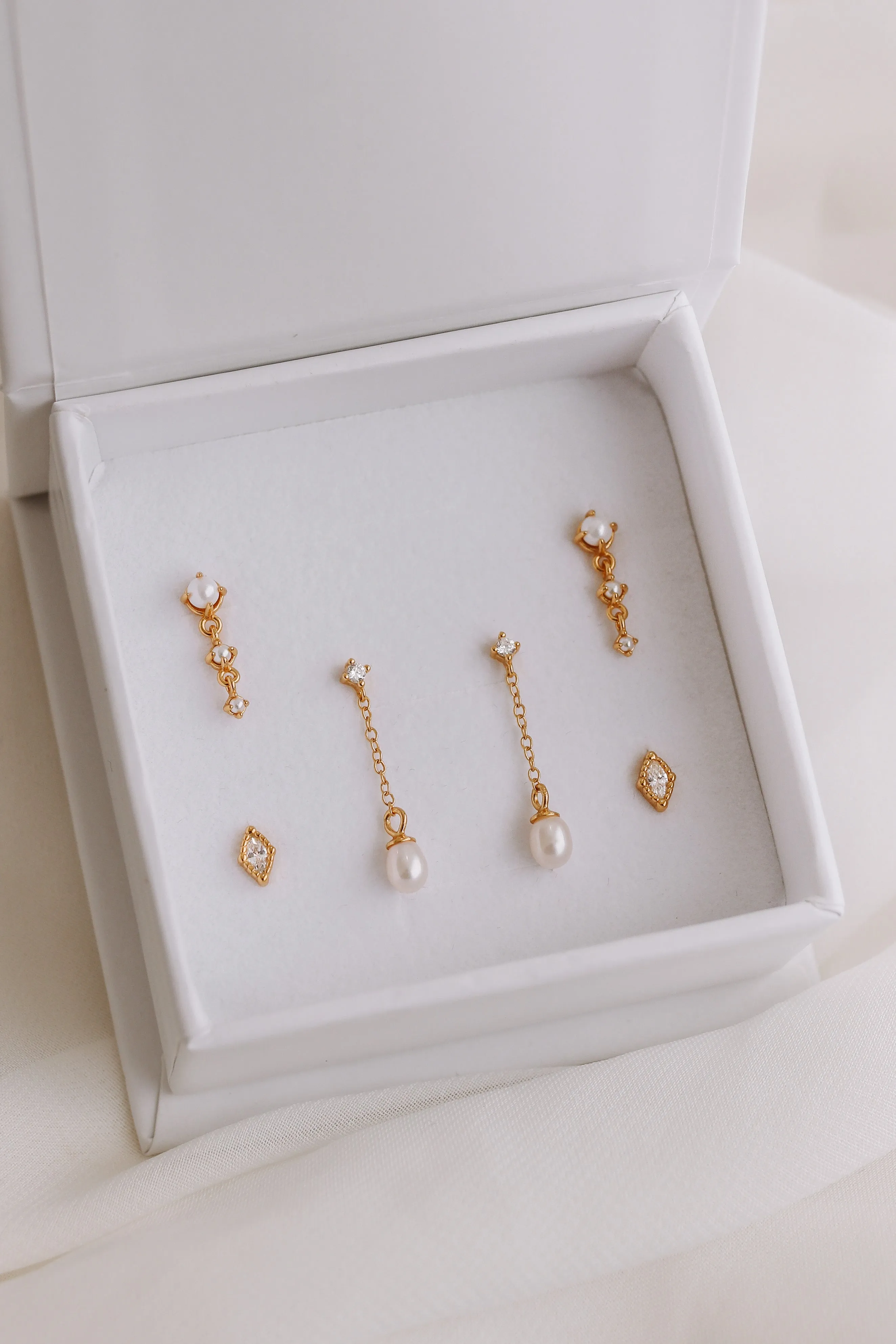 Pippa Bundle - Gold or Silver Sterling Silver Earring Stack