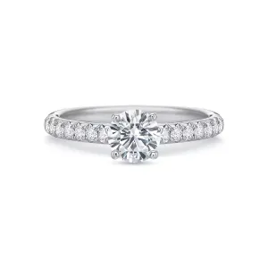 Platinum Cathedral Diamond Engagement Ring