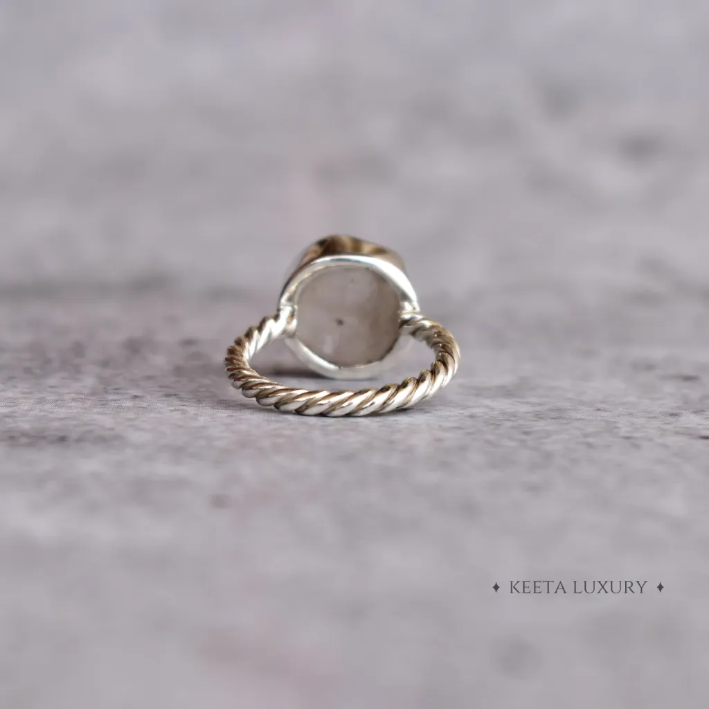 Raw Beauty - Moonstone Ring