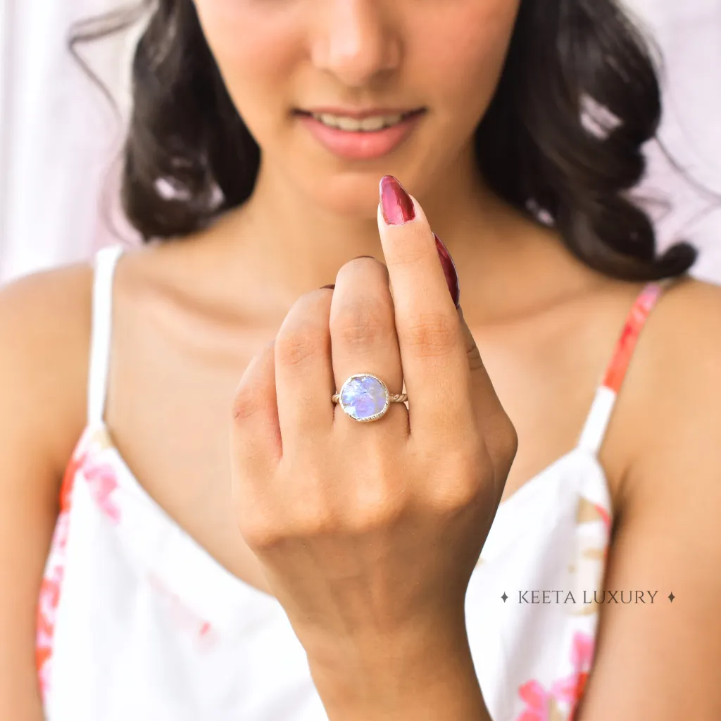 Raw Beauty - Moonstone Ring