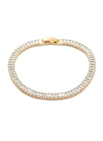 Rectangle CZ Tennis Bracelet Gold 6mm