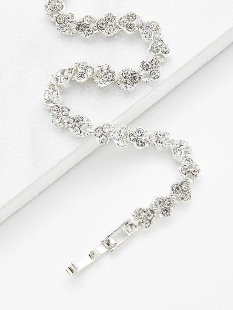 Rhinestone Embellished Chain Bracelet