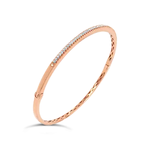 Rose Gold & Diamond Bangle Bracelet