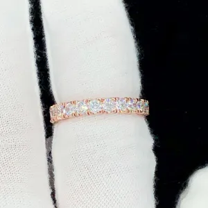 Rose Gold Eternity Band 360 3MM CZ Bling Bling Ring