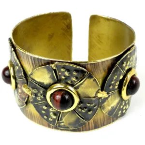 Roulette Red Tiger Eye Brass Cuff Brass Images