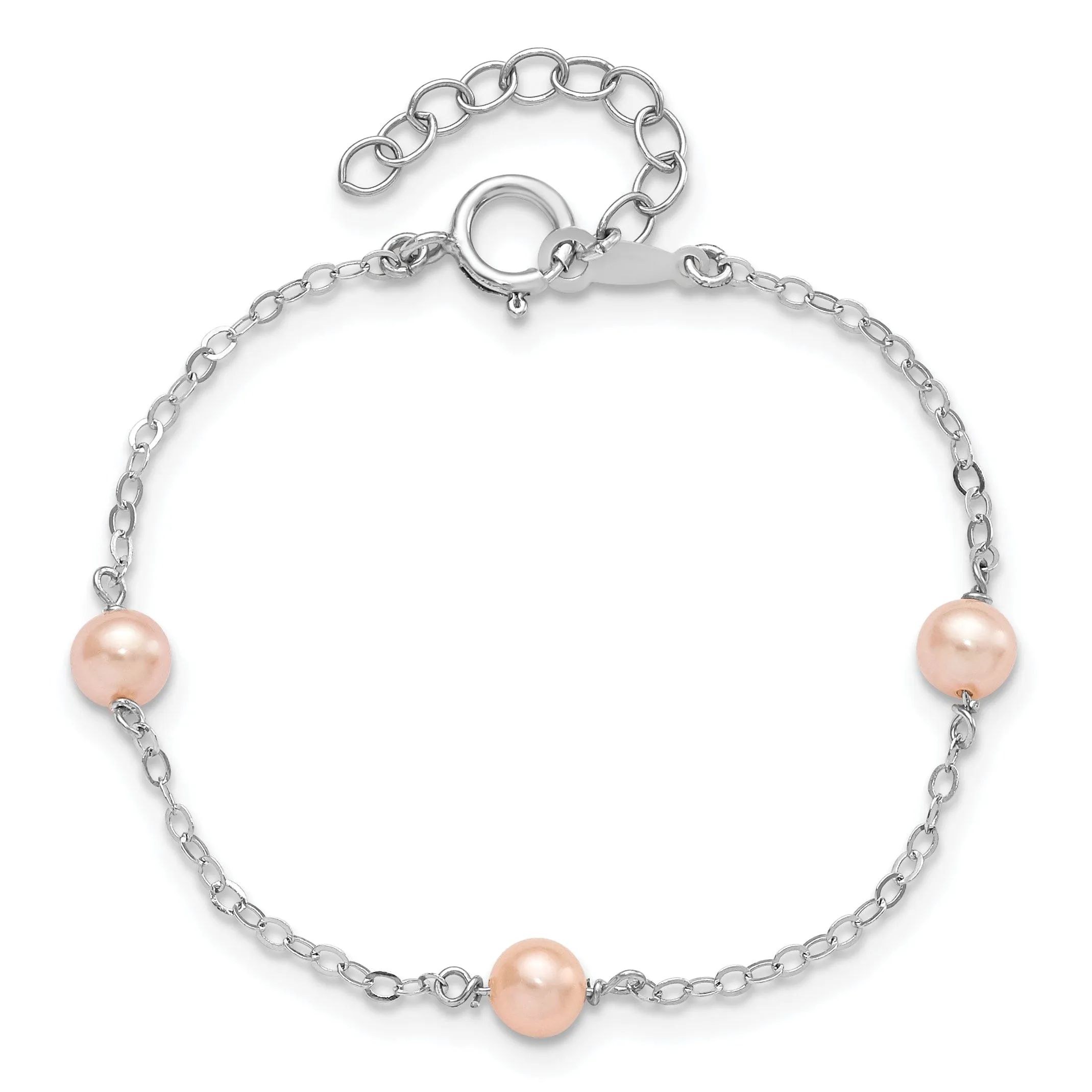 Silver Cream Color Fresh Water Pearl Bracelet