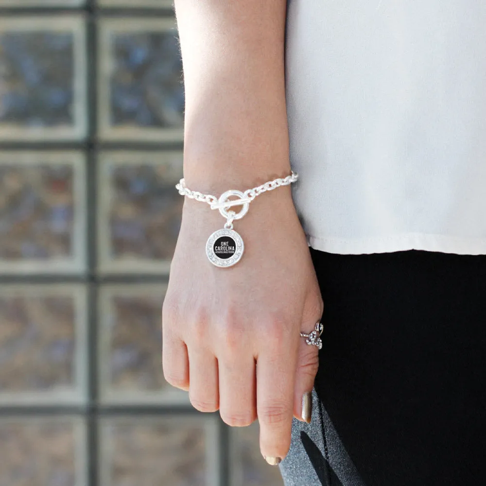 Silver One Carolina - #CarolinaStrong Circle Charm Toggle Bracelet