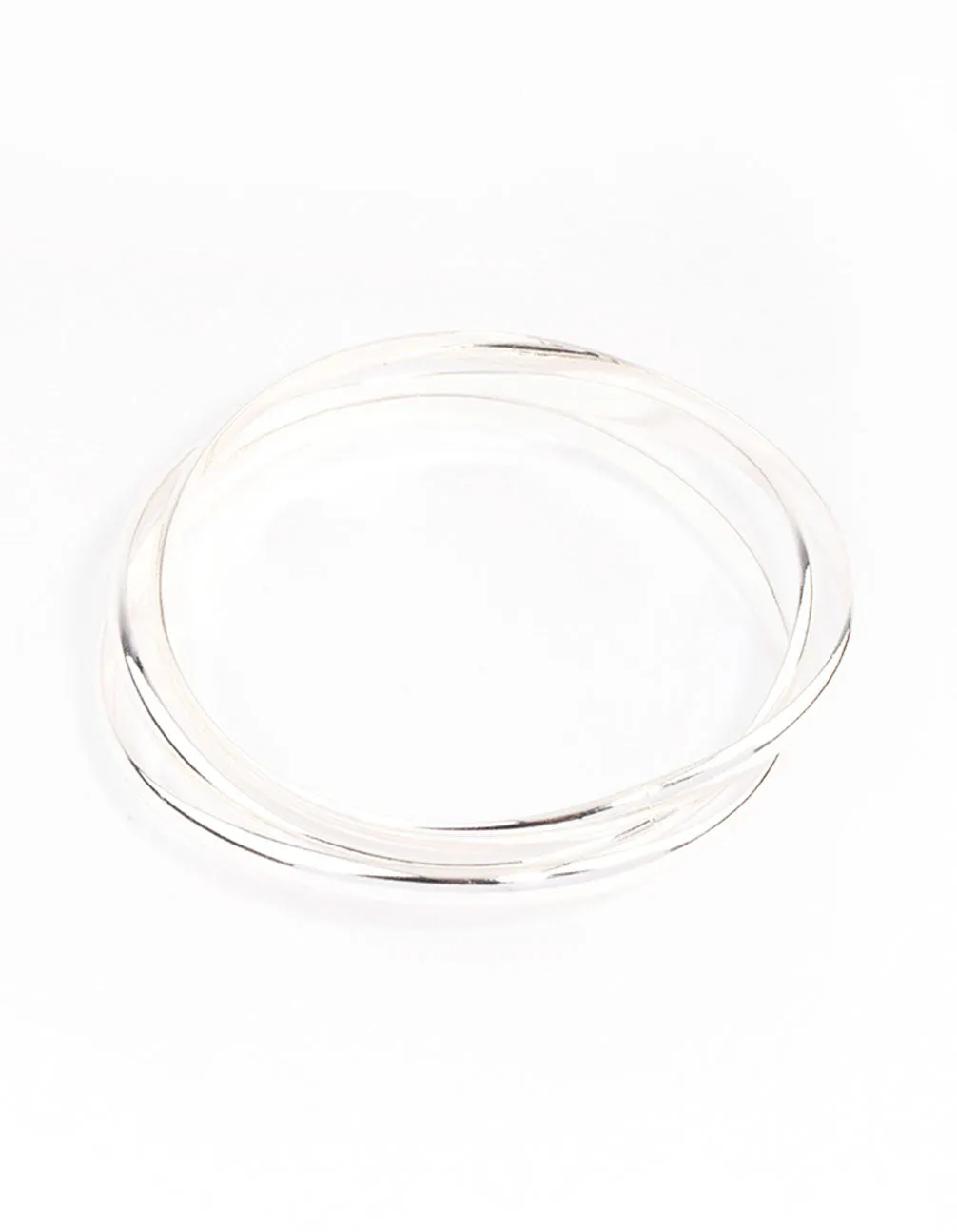 Silver Plated Brass Irregular Smooth Bracelet Pack