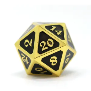 Single d20 - Mythica Gold Onyx