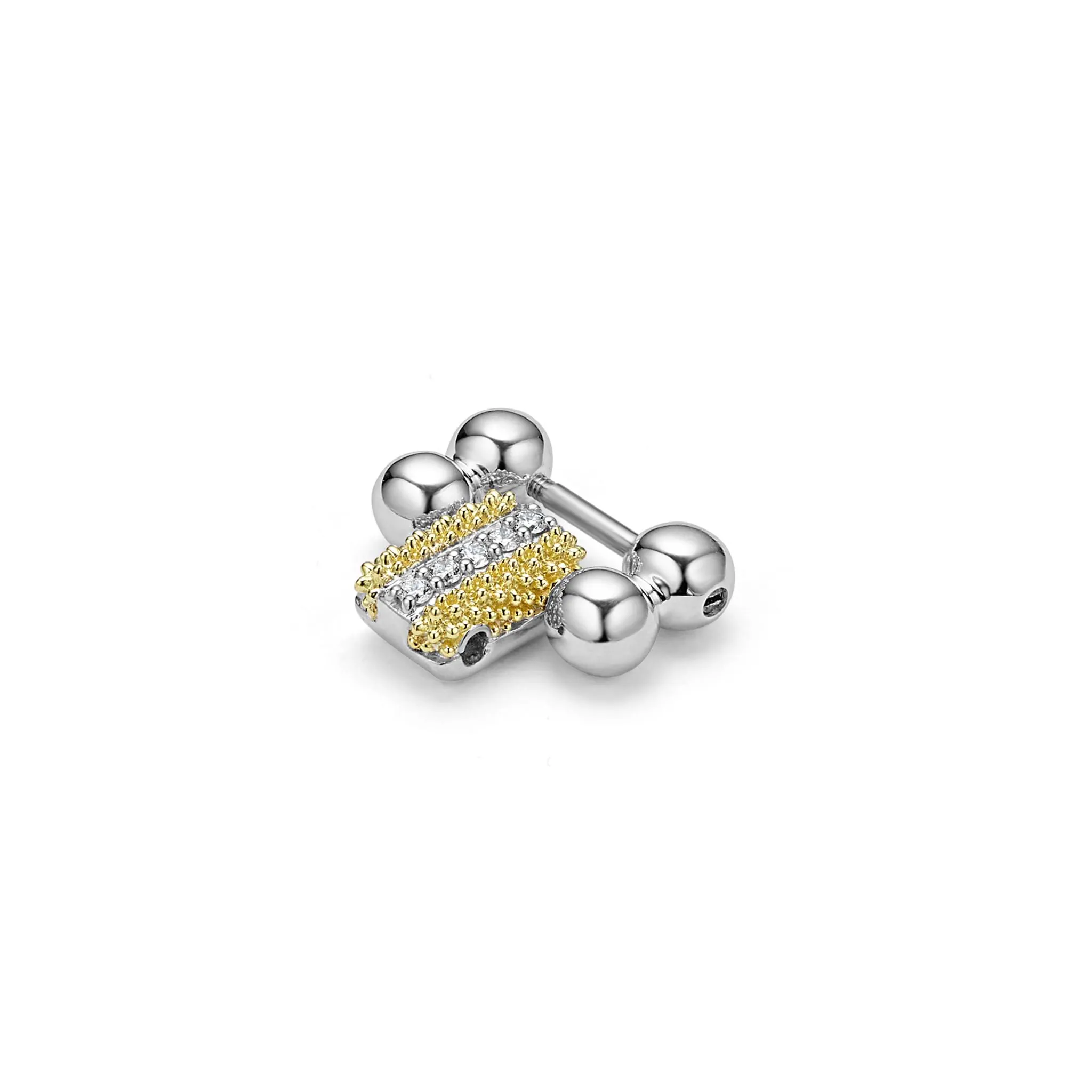 Smart Caviar Two-Tone Diamond Caviar Beaded Link