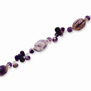 Sterling Silver Amethyst Charolite Bracelet