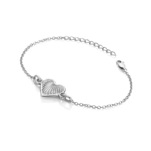 Sterling Silver Essence Heart Bracelet DL696