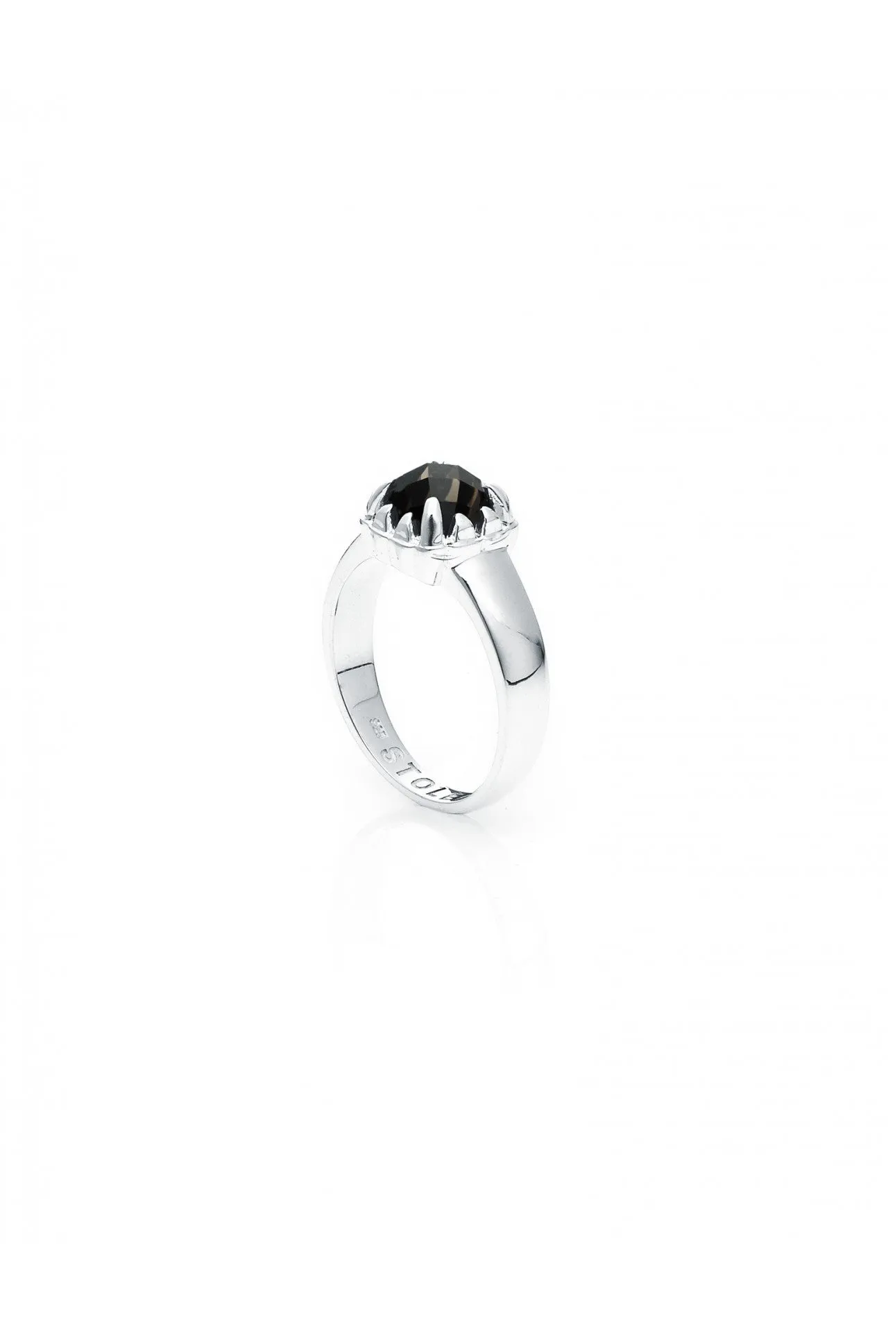 Stolen Girlfriends Club Jewellery - Baby Claw Ring, Silver/ Onyx