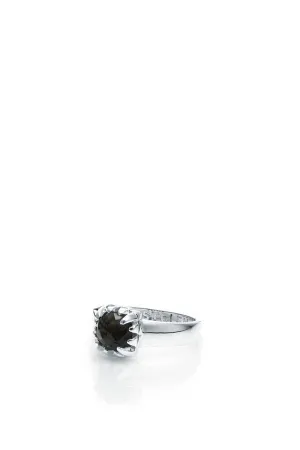 Stolen Girlfriends Club Jewellery - Baby Claw Ring, Silver/ Onyx