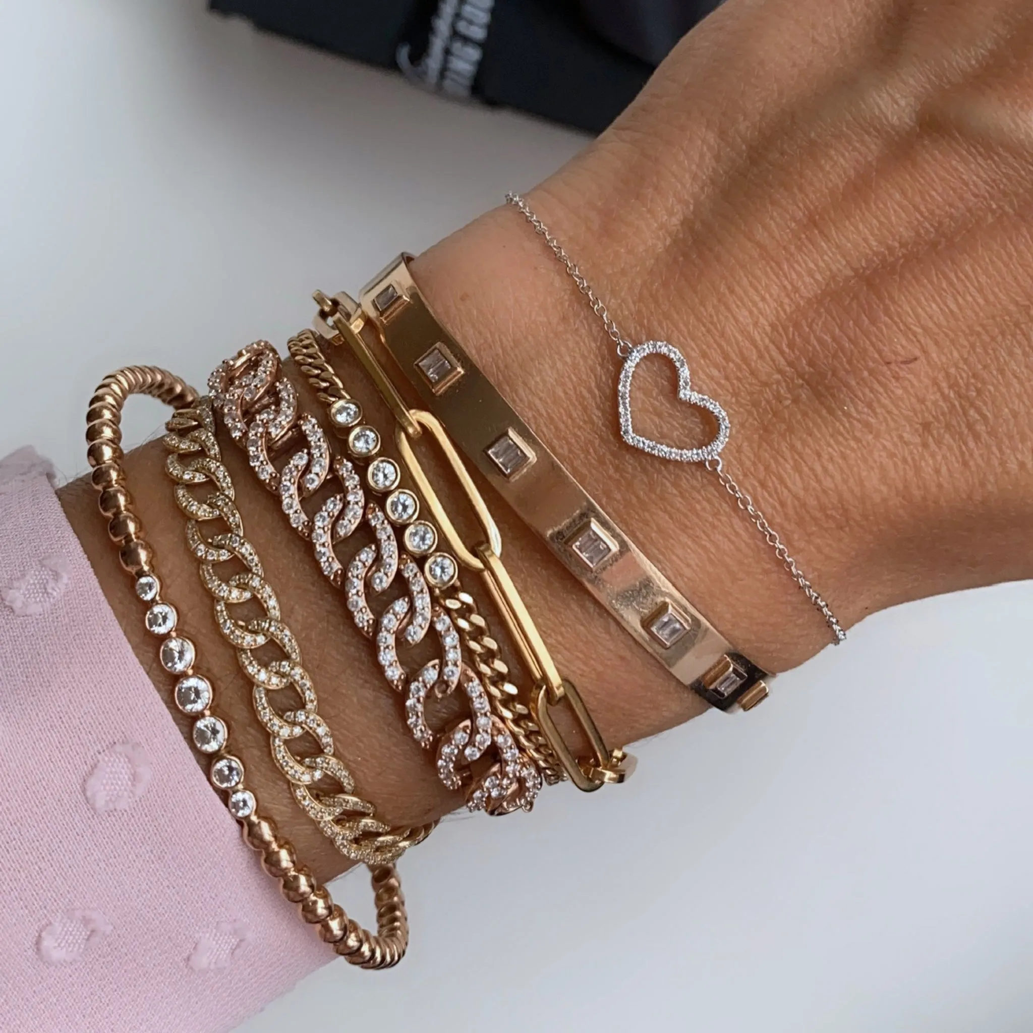 The Jill Diamond Heart Bracelet