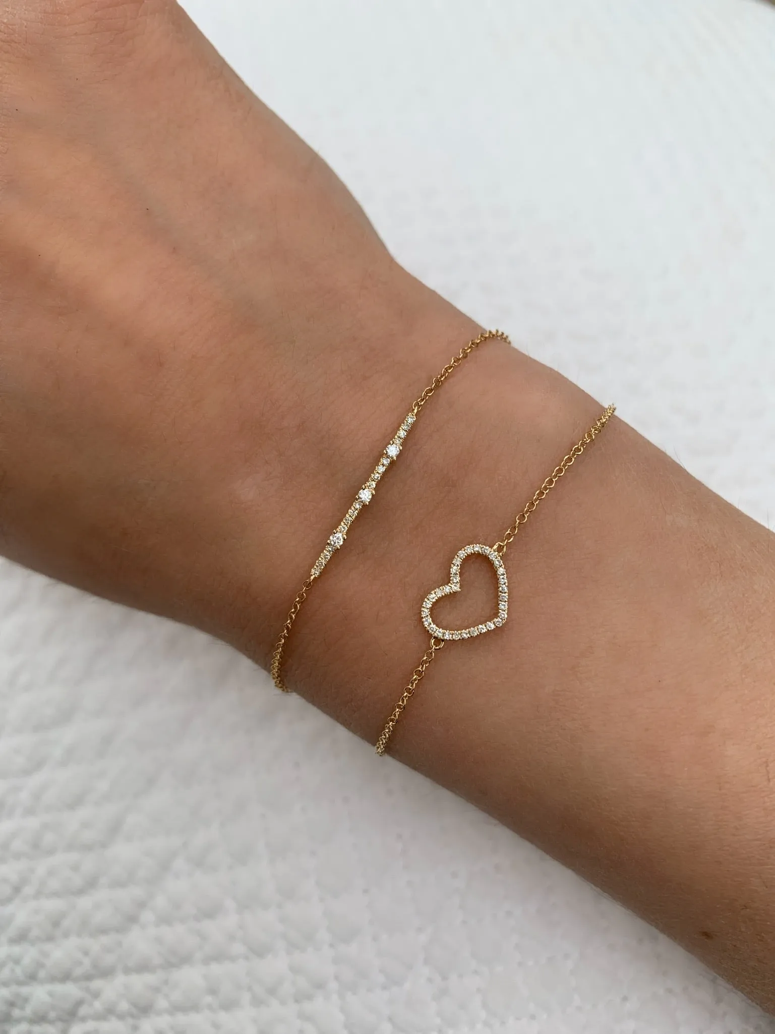 The Jill Diamond Heart Bracelet